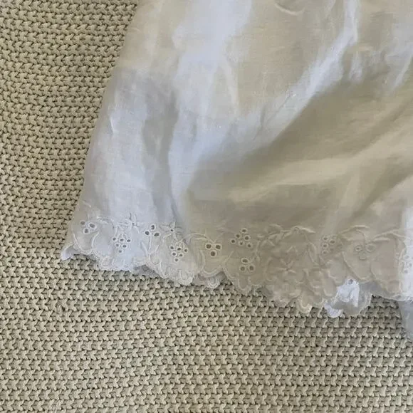 NEW La Vie Rebecca Taylor White Linen Short‎ Playsuit Romper